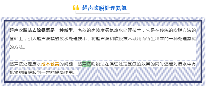 超声吹脱处理氨氮
