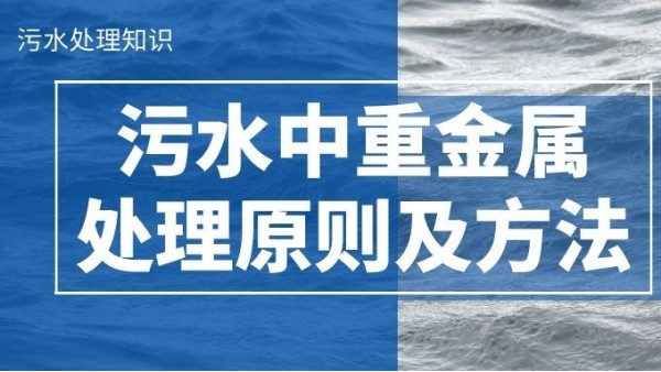 污水中重金属的处理原则及方法